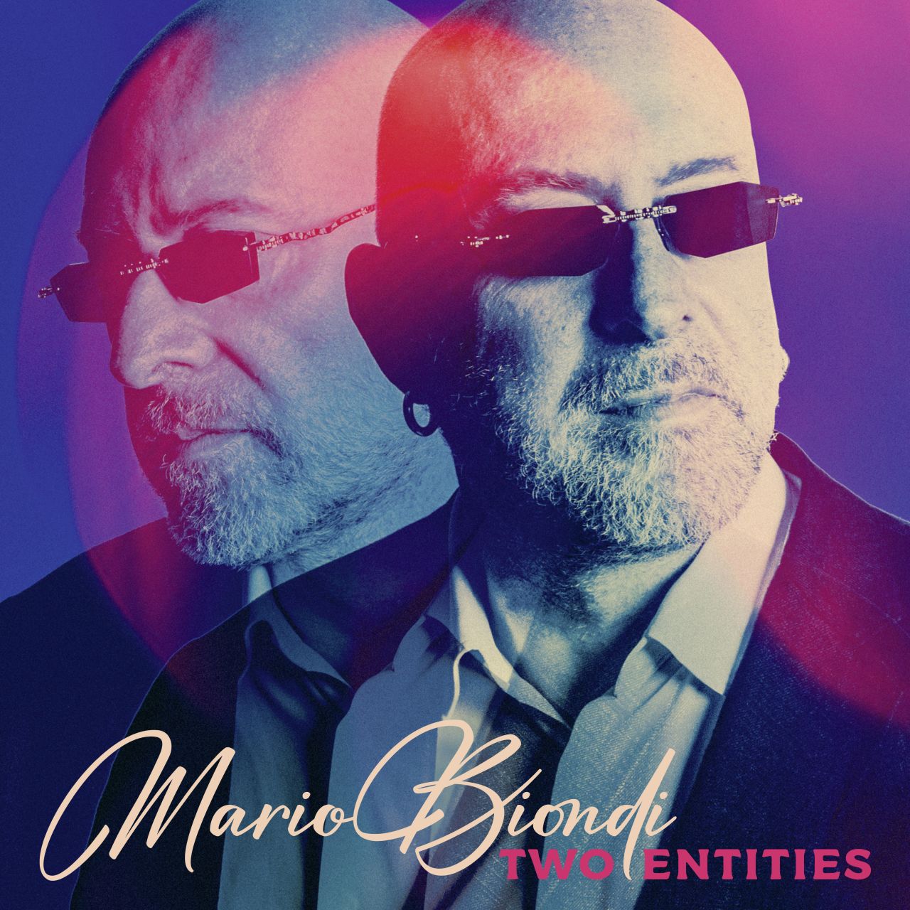 Primo piano di Mario Biondi per la copertina del nuovo album "Two Entities" 2026.